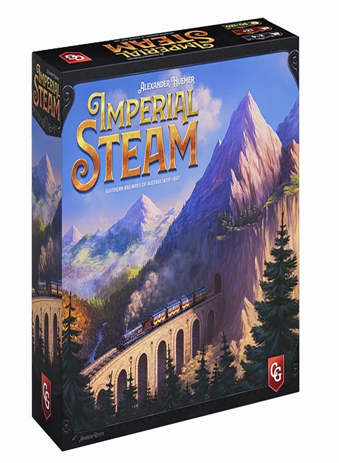 Capstone Games: Imperial Steam, Strategy Board Game, Plan, Build and Expand Your Railway Network, 2 to 5 Players, 120 Minute Play Time, Ages 15 and Up - Image 1
